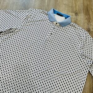 Greyson Polo Men's XXL 2XL Blue Cricket Insect Blue Collar Kemps Golf Polo Shirt